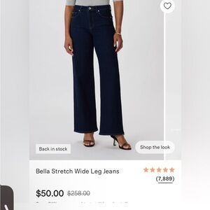 EUC Quince Deep Rinse Wide Leg Jeans